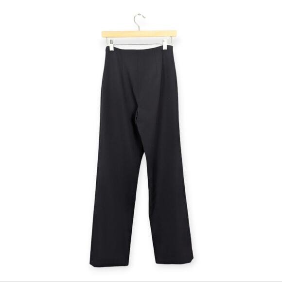 Jonathan Simkhai Black Chase Split Leg Crepe Flare Pants Size 4 - Picture 2 of 9